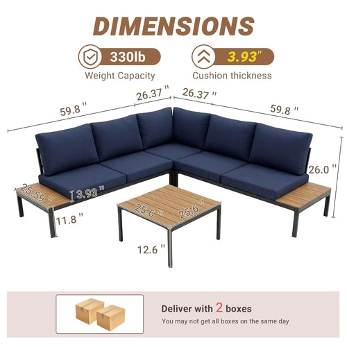 Outdoor Patio Furniture Handcrafted Sofa Set