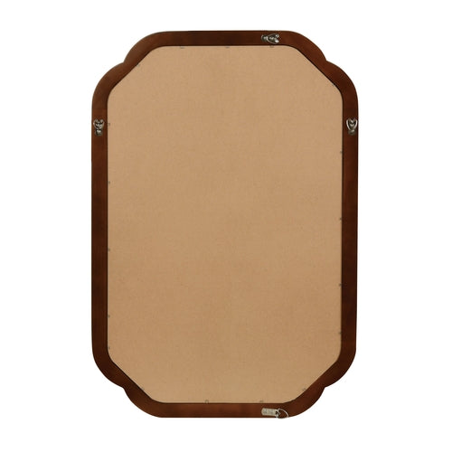 Solid Wood Frame Rounded Corner Decorative Mirror, For Bedroom,