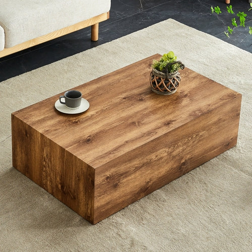 Modern Coffee Table – 39.3" Rectangular Accent Table with Textured