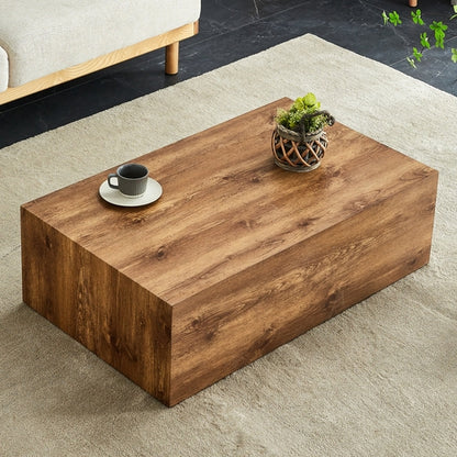 Modern Coffee Table – 39.3" Rectangular Accent Table with Textured
