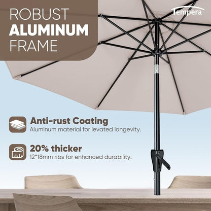 Large Patio Market Outdoor Umbrella With Push Button Tilt