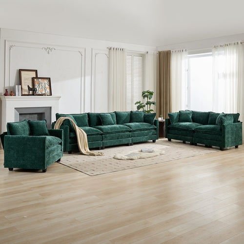 Cloud Sofa Modern Sectional Couch, Comfy Double Layer Upholstered Seat
