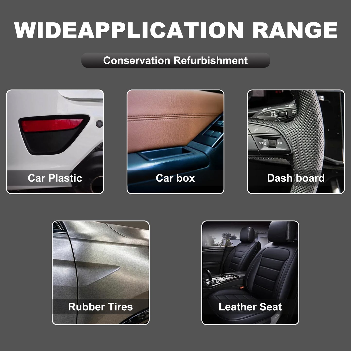 Plastic Restorer, Automotive Interior Refurbishment Plated Crystal Anti-Rust Care And Maintenance Cleaning Agent