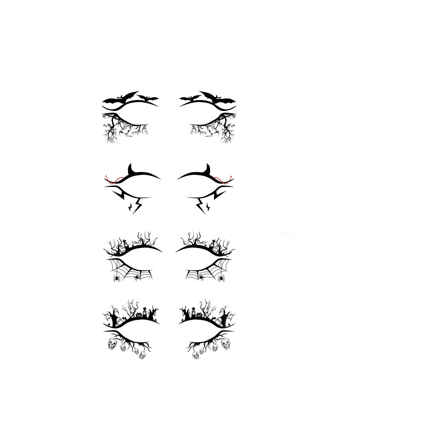 EELHOE Halloween Eyeliner Stick Scary Fashion Party Makeup Kit Bat Spider Decorative Eyeliner Eyeshadow Stick
