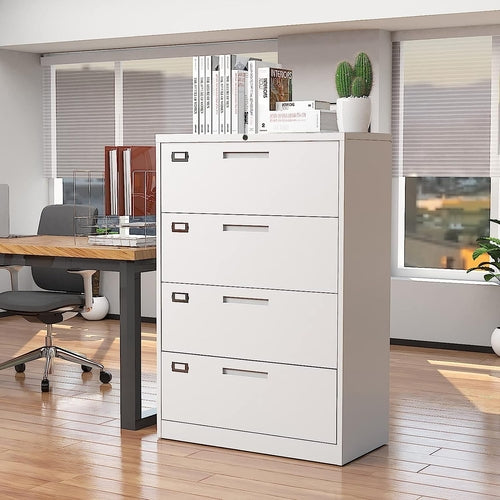 Lockable 4 Drawer Metal File Cabinet For Home Office