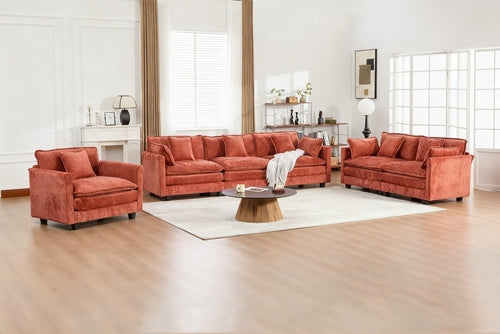 Cloud Sofa Modern Sectional Couch, Double Layer Upholstered Chenille