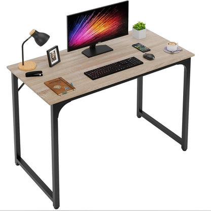 39 Inch Computer Desk Nature Wood Home Office Writing Table