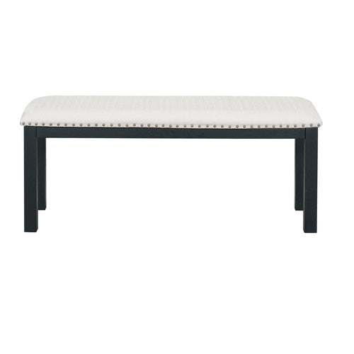 Farmhouse 82inch 6-Piece Extendable Dining Table with Footrest, 4