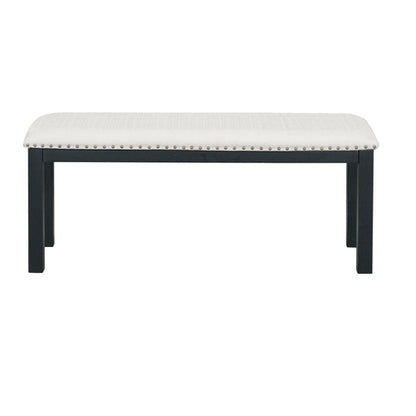 Farmhouse 82inch 6-Piece Extendable Dining Table with Footrest, 4
