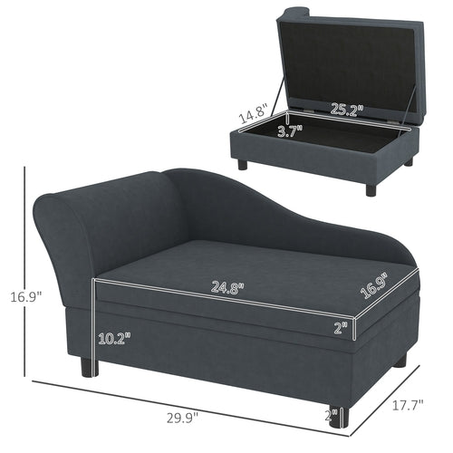 Pet Sofa Bed Couch with Storage, Pet Sofa for Cats and Small Dogs,