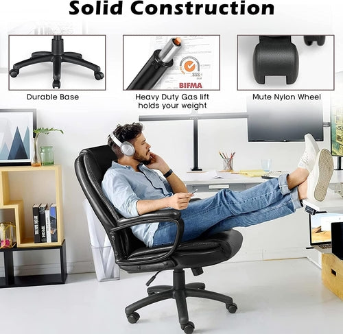 Ergonomic Executive Chair Lumbar Support Height Adjustable