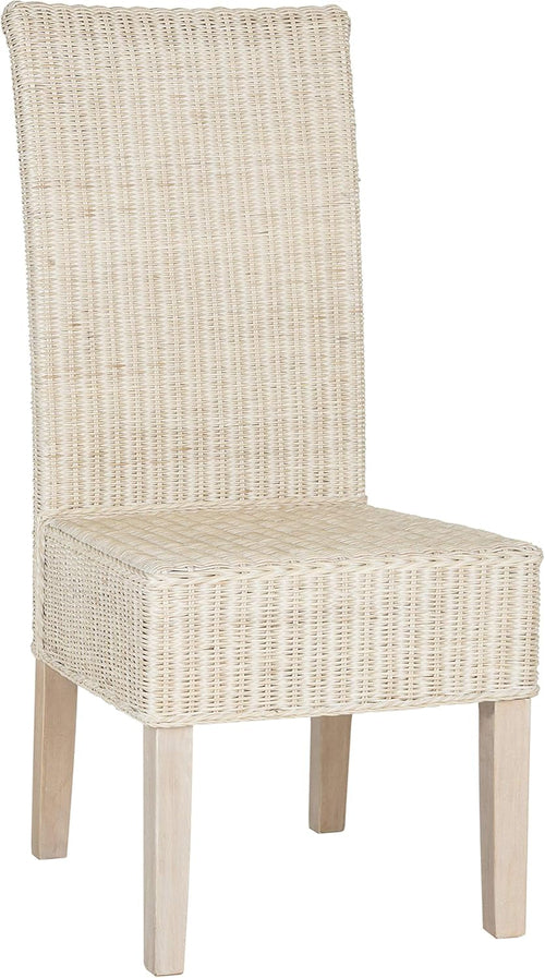 Grey Wicker Rattan 18 Inch Dining Chair For Living Room Safavieh