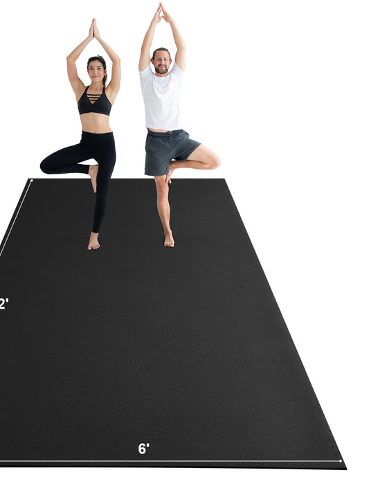 Exercise Mat, Non Slip High Density Premium Yoga Mat, Exercise Yoga Mat for Men & Women, Fitness & Exercise Mat with Bag & Carry Strap, for All Types of Home Yoga, Pilate & Floor Workout (6x4ft / 8x5ft/ 8x6ft / 9x6ft/ 10x6ft/ 12x6ft)