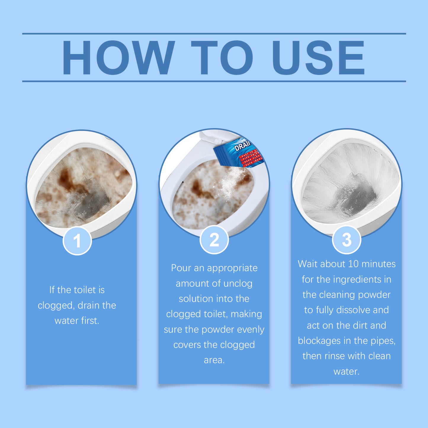 Toilet Toilet Pipe Clog Remover Deodorant Toilet Toilet Pipe Clog Remover