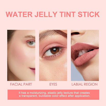 Water Jelly Tint Stick, Blush Whitening Natural Long Lasting Lip Matte Moisturizing Lip Color Makeup Combination