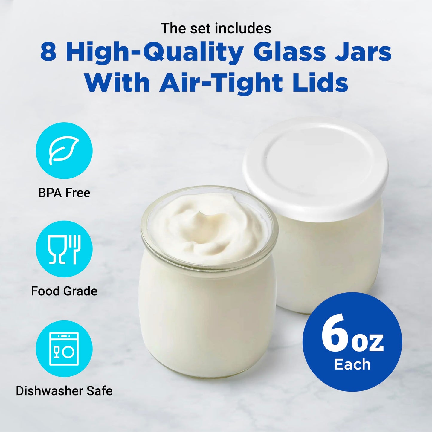 Ultimate Probiotic Yogurt Maker with Adjustable Time & Temperature Control, Make Trillions of Probiotics for Better Gut Health, Two 1-Quart Containers for Larger Batches, ULTIMATE LIFETIME WARRANTY