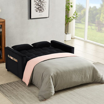 Velvet Sofa Bed With Adjustable Sleeper For Small Spaces