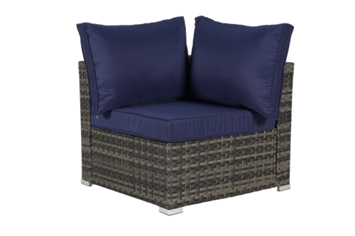 8 Piece Outdoor Patio Sectional Sofa Set – Wicker Conversation Set