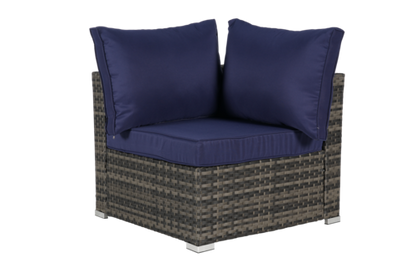 8 Piece Outdoor Patio Sectional Sofa Set – Wicker Conversation Set