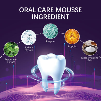 OUHOE Tooth Cleaning Mousse, Anti-Decay Clean Teeth Tartar Breath Fresh Whitening Teeth Toothpaste