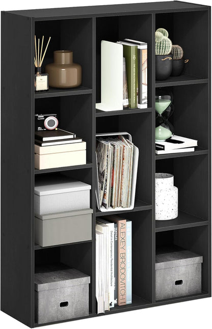 Luder 11-Cube Bookcase Blackwood Modern Living Room