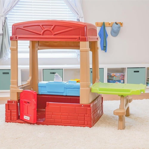 Kids Picnic Cottage Playhouse With Kitchen And Picnic Table