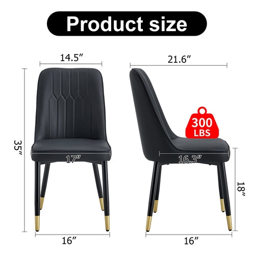 Modern Dining Chairs Set of 4 – PU Leather Upholstered Chairs with