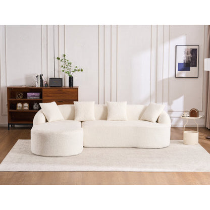LY-022 GREY COMPRESSION SOFA Combining Chaise Longue With 3-seater,