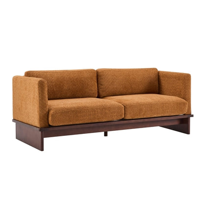 77" Modern Boucle Sofa – 3-Seater Upholstered Couch with Solid Wood