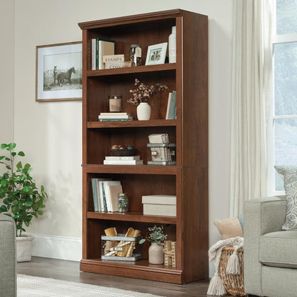 Five Shelf Bookcase In Oiled Oak Finish 35.28 Length 13.23 Width 69.76
