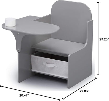 Mysize Chair Desk With Removable Cup Holder Grey Bin