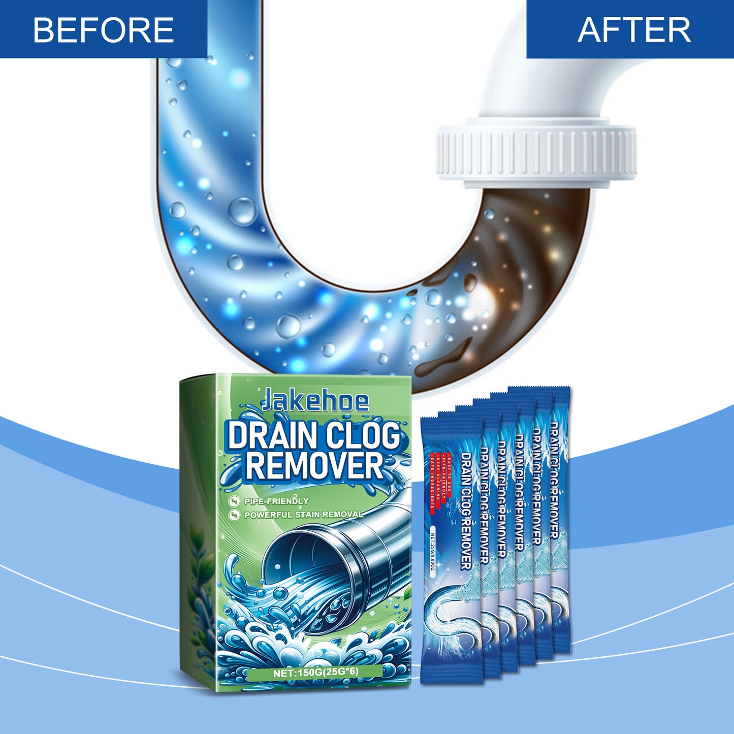 Drain Dredge Cleaning Powder Kitchen Bathroom Sewer Pipe Clean Decontamination Leave Fragrance Clean