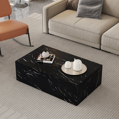 Modern Coffee Table – 39.3" Rectangular Accent Table with Textured