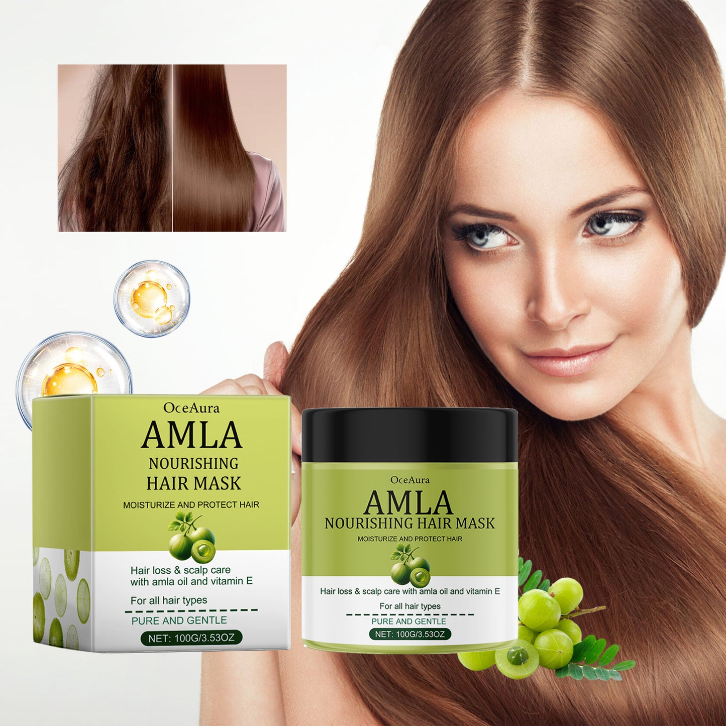Moisturizing Hair Mask, Moisturize And Smooth Hair And Repair Dry Hair End And Split Hair Mask