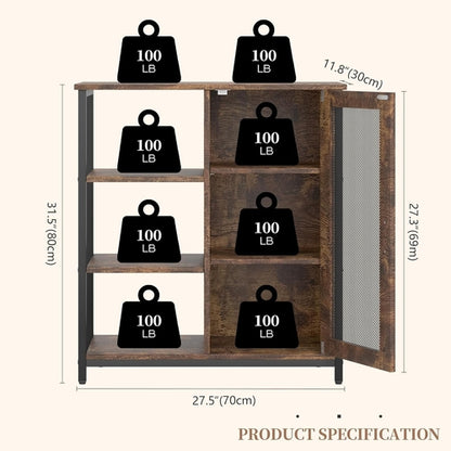 Mini Coffee Bar Cabinet Small Kitchen Buffet Farmhouse