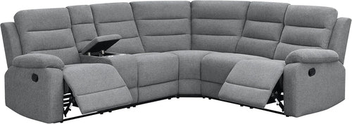 David 3-Piece Motion Sectional Sofa In Smoke Manual Reclining
