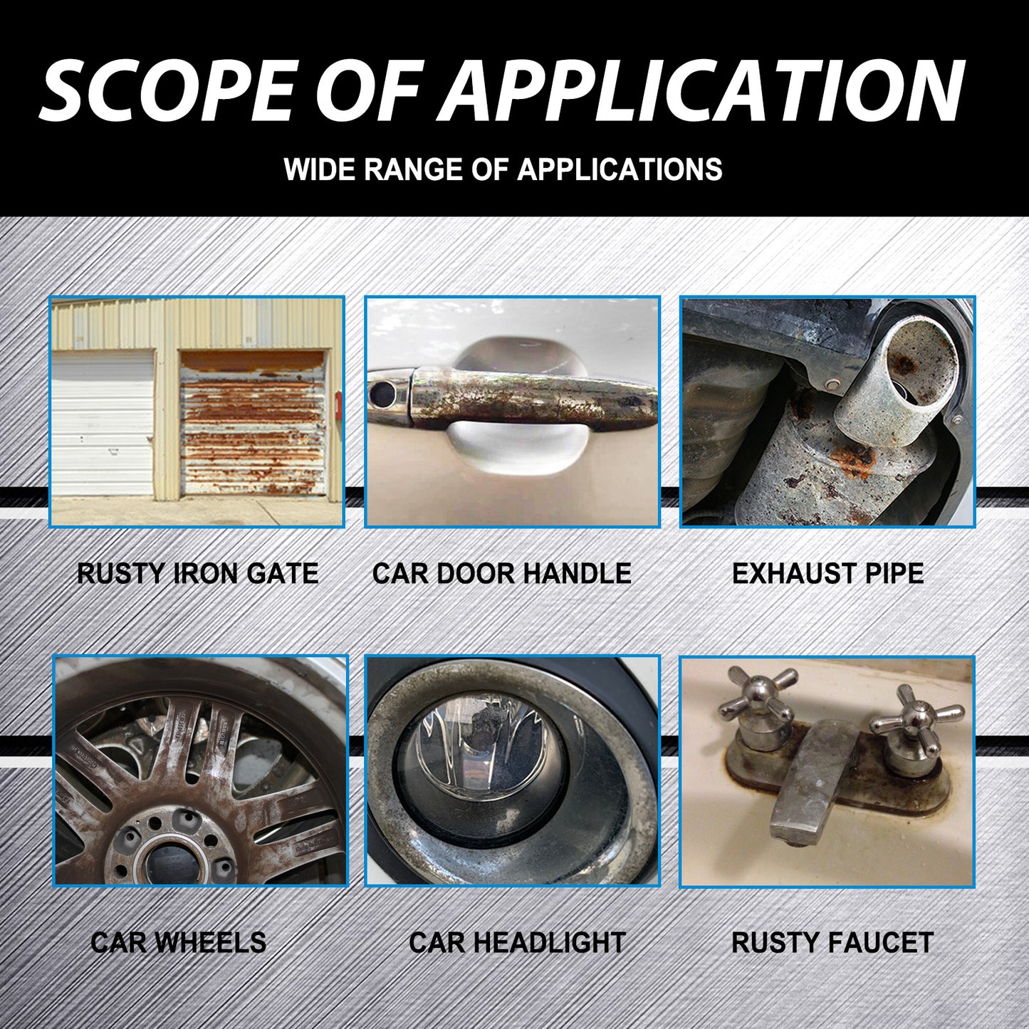 Iron Powder Remover, Wheel Hub Metal Parts Cleaning Decontamination Turn Add Bright Rust Removal Spray