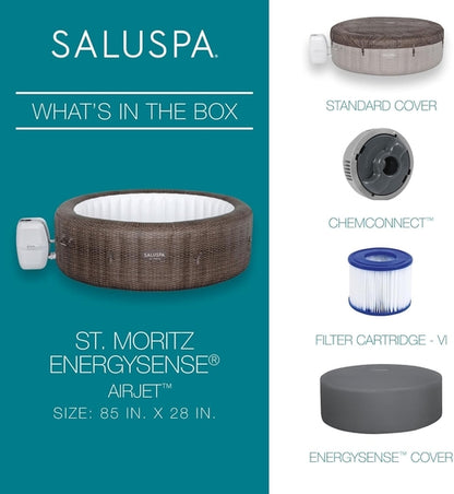 SaluSpa St Moritz Inflatable Hot Tub 7 Person 180 Jets