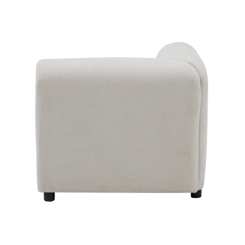 Modular Chenille Sectional Sofa – Modern Curved Upholstered Couch for