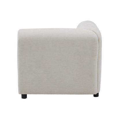 Modular Chenille Sectional Sofa – Modern Curved Upholstered Couch for