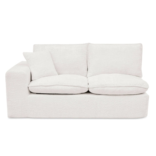 Modern Boucle L-Shaped Sectional Sofa with Two Moveable Ottomans,