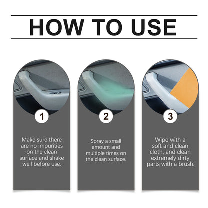 Rayhong Car Interior Cleaner, Seat Ceiling Instrument Panel Wash Free Decontamination Foam Cleaner