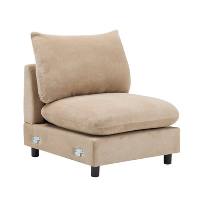 Modular Velvet Sectional Sofa Corner Chair – Convertible Upholstered