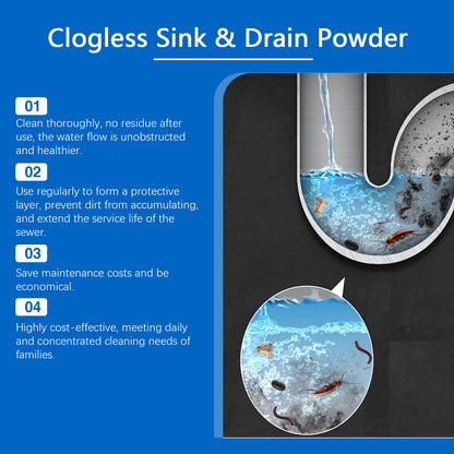 Drain Remover Kitchen Toilet Drain Powder Oil Clogging Deodorant Cleaning Remover