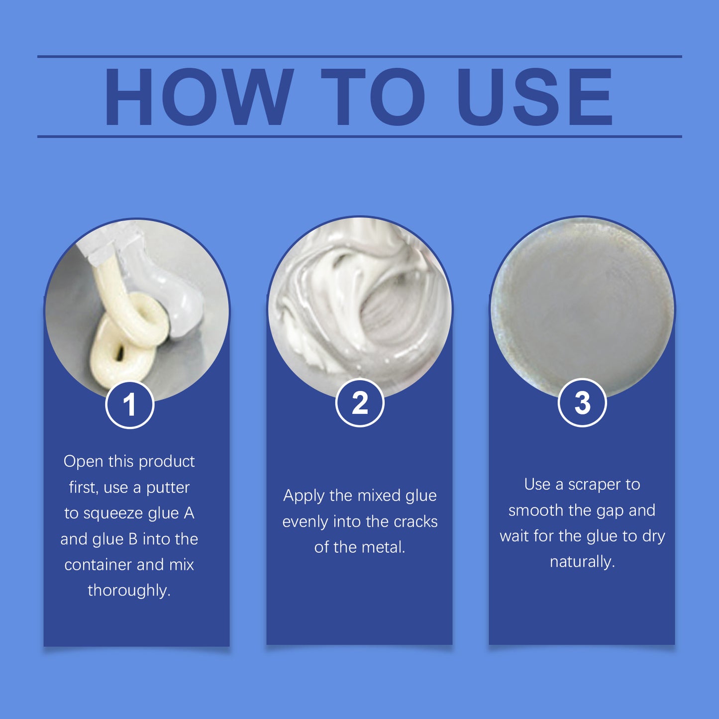 Casting Repair Glue, Industrial Grade Casting Adhesive Ab Adhesive Repair Agent Stainless Steel Copper Aluminum Metal Leak Repair