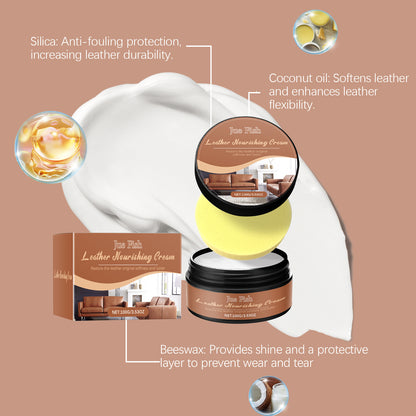 Jue-Fish Leather Repair Cream Leather Renovation Repair Furniture Sofa Leather Maintenance Multi-Functional Care Cream