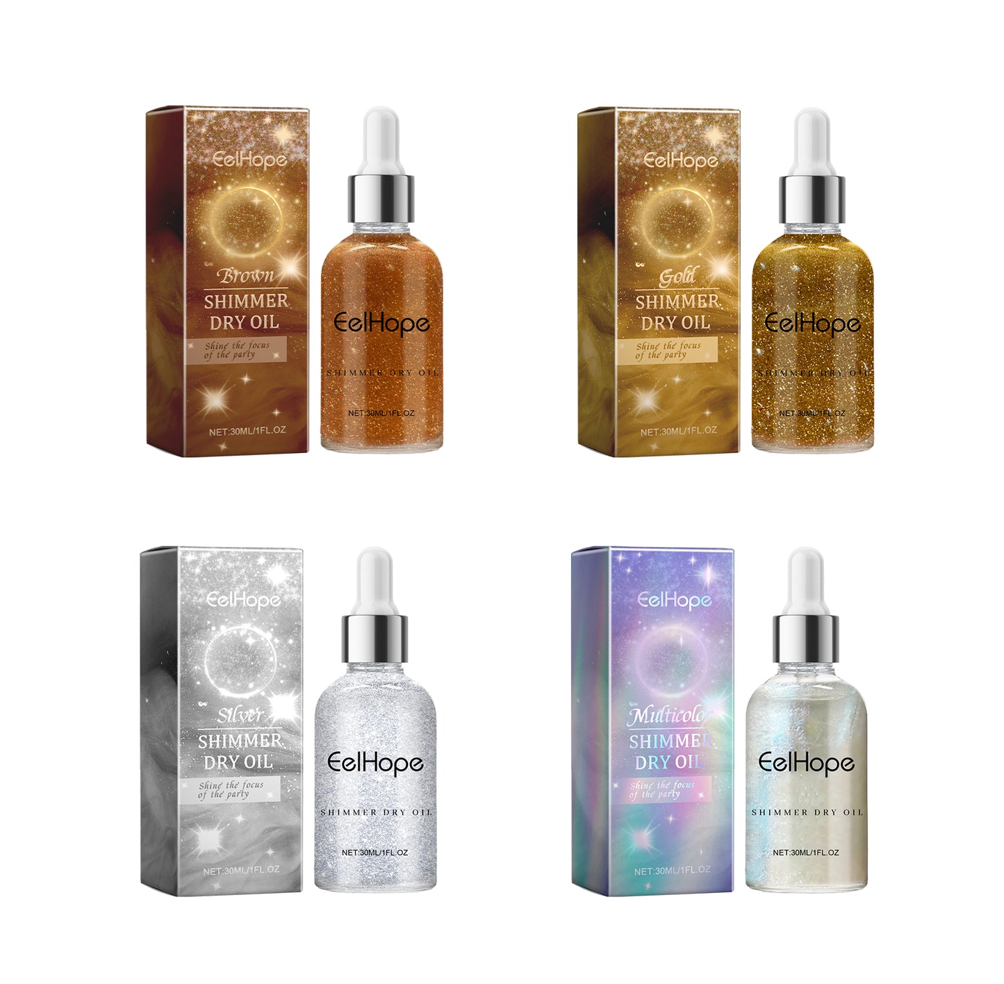 Party Body Glitter Oil, Naturally Brightening And Long-Lasting Moisturizing Party Dance Shine Shine Shine