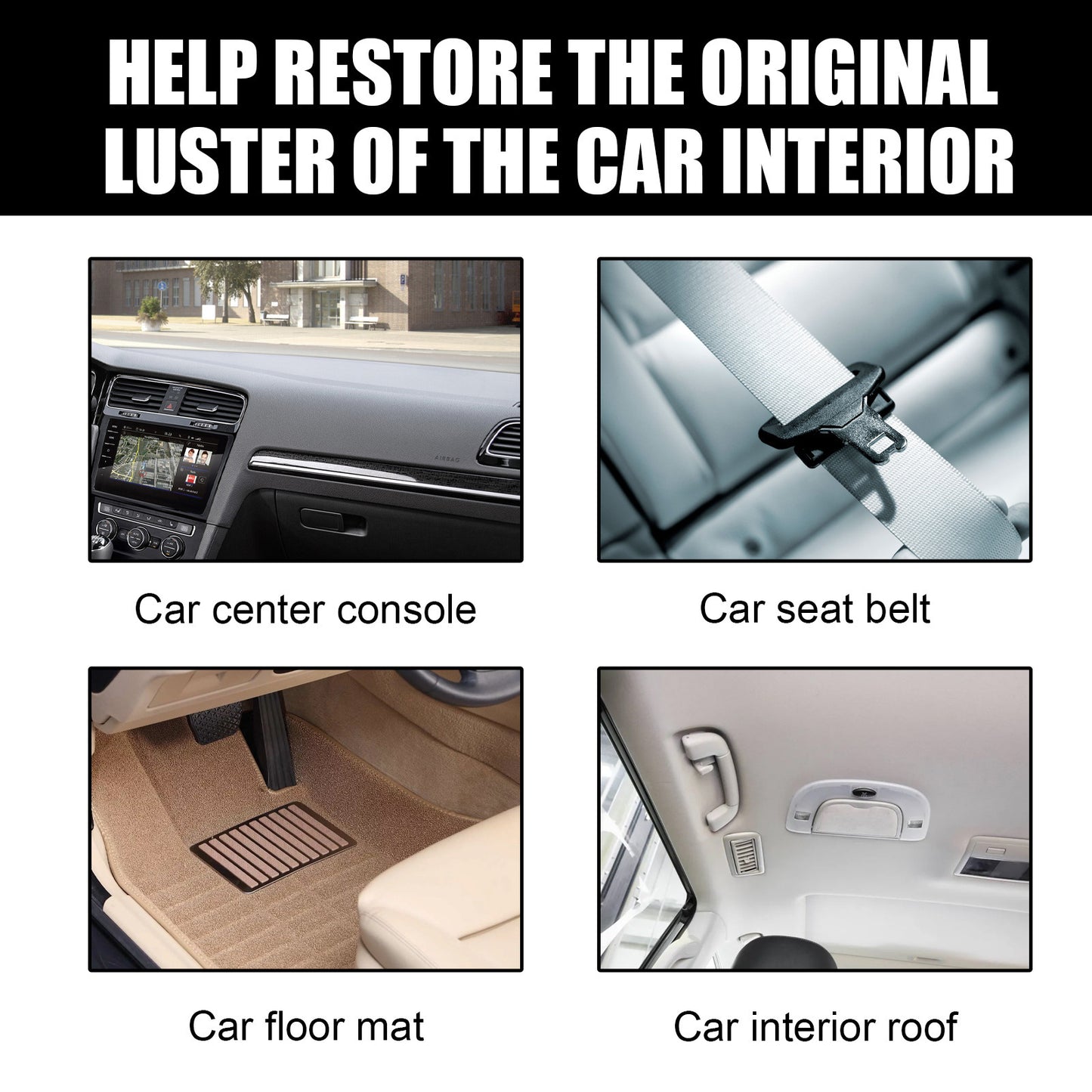 Coating Agent, Car Interior Seat Instrument Panel Clean Stains Polish Maintenance Refurbishment Cleaner