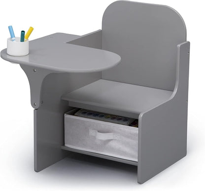 Mysize Chair Desk With Removable Cup Holder Grey Bin
