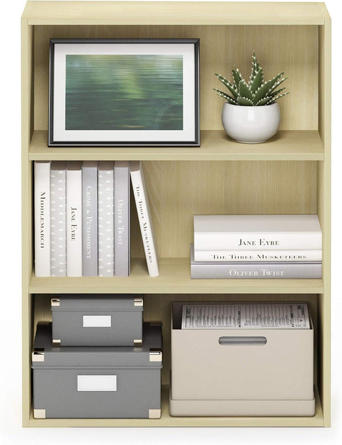 Pasir 3-Tier Open Shelf Bookcase Maple 22.7W X 9.7D X 31.5H